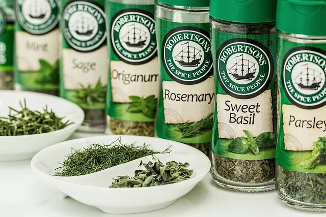 a group of bottles showing naturl herbal remedies and spices